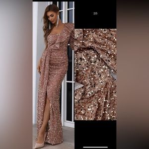 Beautiful sequins one shoulder dress